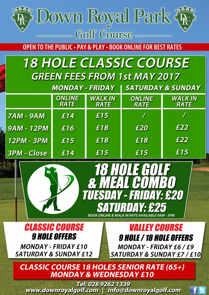 May 2017 new green fees
